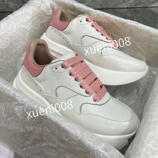

2023new woman fashion quality casual shoes heel leather lace-up sneaker running trainers letters flat printed sneakers, Red;white