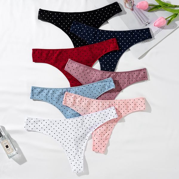

cotton seamless women's panties thongs comfort underwear skin friendly briefs for women low-rise panty intimates lingerie dz6785, Black;white