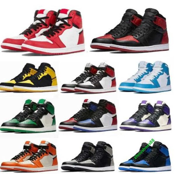 

shoes basketball jorden1s 1 retro high og low men women 1s reverse mocha patent bred yellow toe university fragment design blue unc t jordas