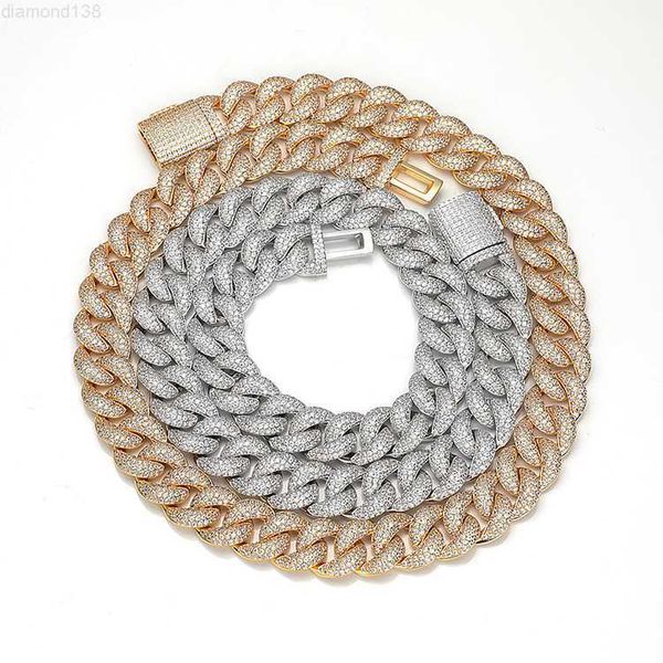 

iced out gold and silver plated brass cz stone hip hop chains necklace