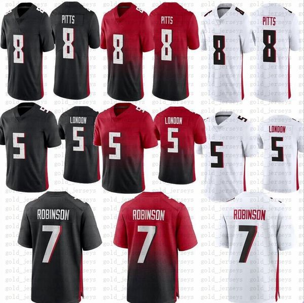 

bijan robinson kyle pitts drake london football jersey, Black;red