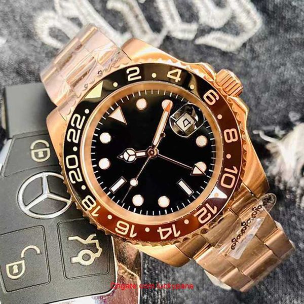 

designer r olax watches mens automatic mechanical 41mm rose gold shell full stainless steel strap gold watch super luminous wristwatch sapph, Slivery;black