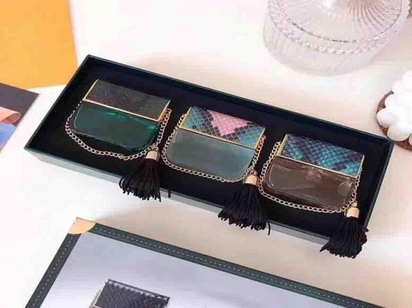 

2020 new chain bag perfume perfume box birthday gift for girls purses small luxury green liquid fragrance sample 25ml3 fast 6845627