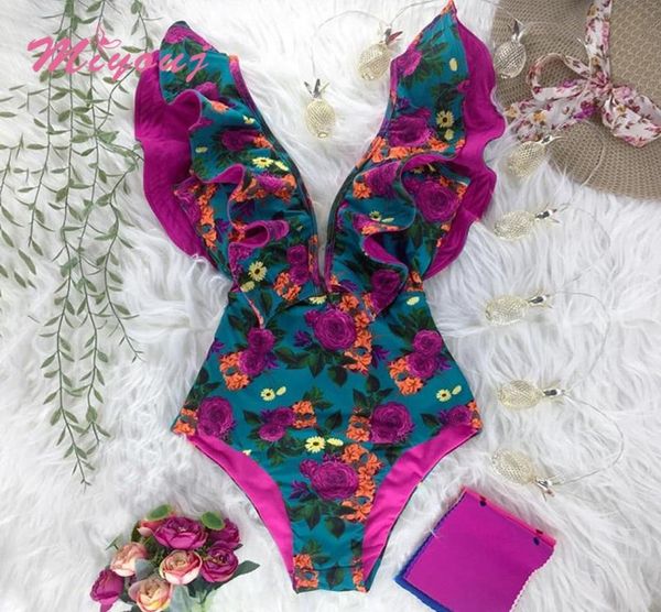 

designer bathing suits plant print women swimwear 2021 swimsuit one piece suits one piece4974162
