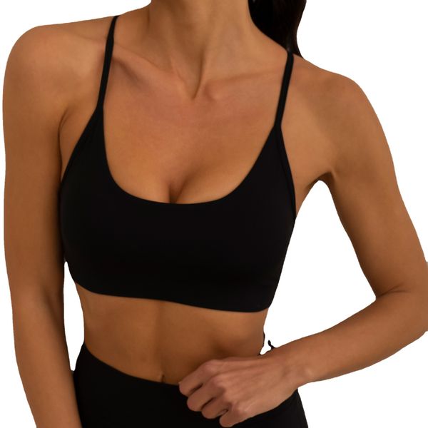 

tight yoga sports suit vest style breathable spaghetti strap beautiful back wear fitness suspenders sports bra shorts