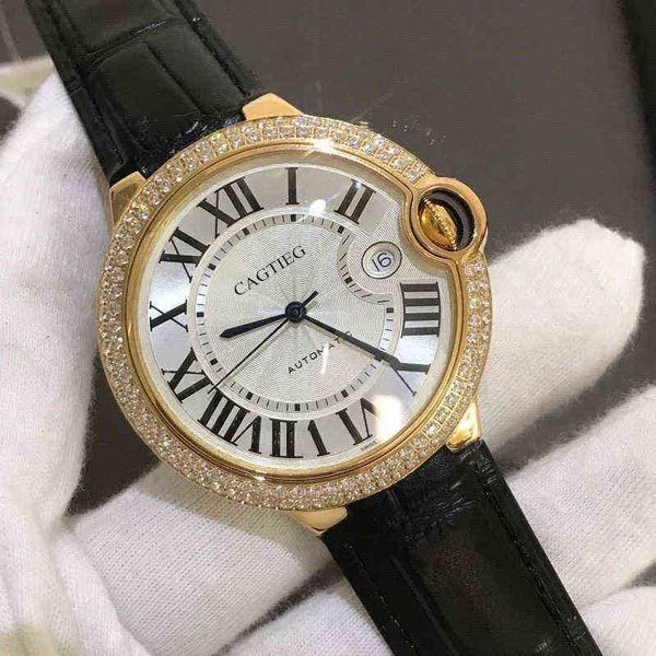 

luxury watches for women cart blue balloon women's watch red same full diamond automatic mechanical waterproof pair of lovers' wom, Slivery;golden