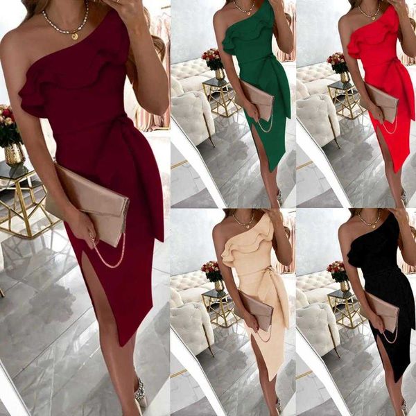 

summer sleeveless ruffled strapless lace up sheath dress for women, Black;gray