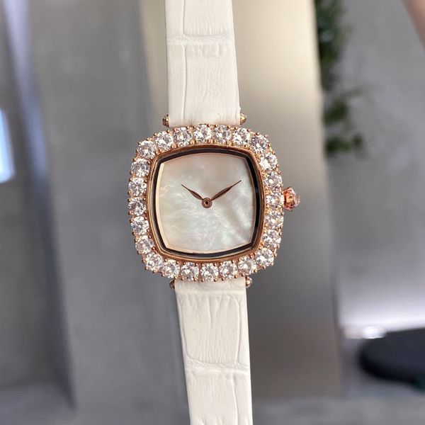 

2023 new women's watch luxury designer classic fashion automatic watch with blue face stud size 31mm sapphire glass is a favorite chris, Slivery;brown
