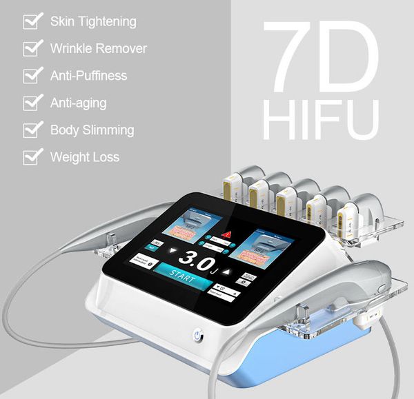 

7d hifu machine smas ultrasound face lifting skin tightening with 7 cartridges for body slimming