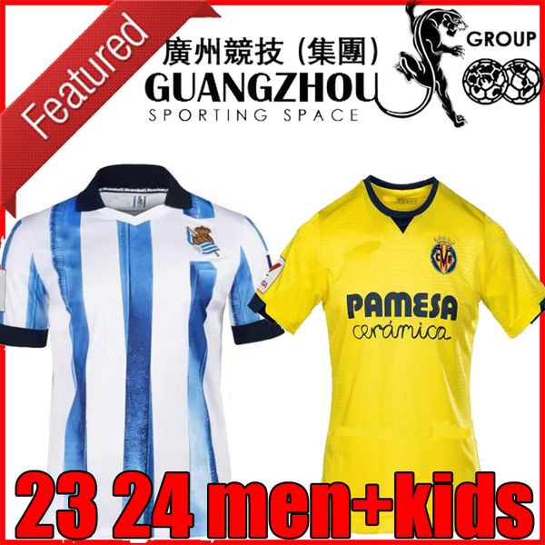 

villarreal 2023 2023 real sociedad soccer jersey david silva oyarzabal 23 24 x prieto gorosabel portu take football shirt carlos fdez cho rs, Black;yellow