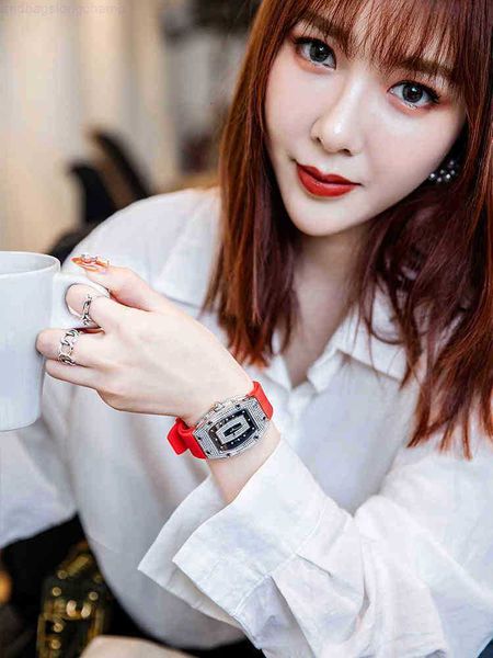 

luxury mens mechanics watch g4ydf richa milles women's r diamond inlaid ten brands summer swiss movement es brand wristwatch, Slivery;golden