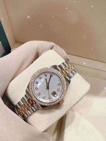 

datejust bling watch womens designer watches fashion business party montre luxe 31mm stainless steel ladies wristwatch ew factory 126333 sb0, Slivery;brown