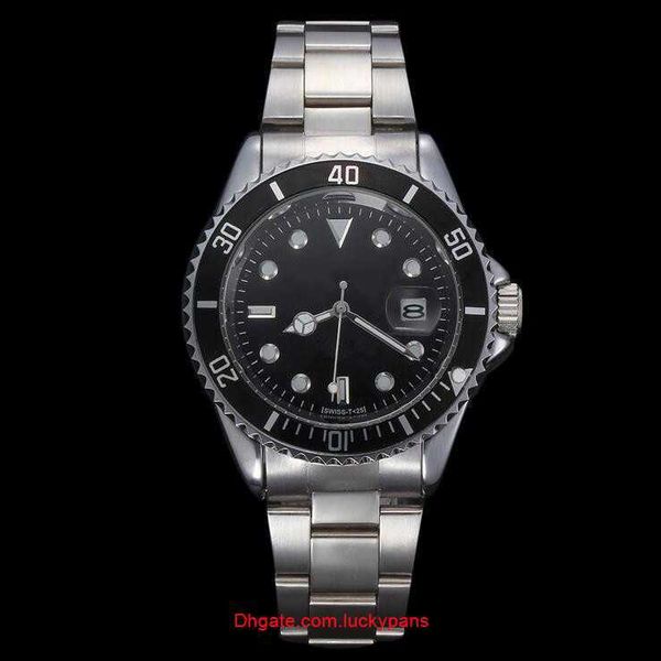 

designer r olax watches quartz watch orologio relogio masculino mens fashion black dial with calendar bracklet folding clasp master male gif, Slivery;black