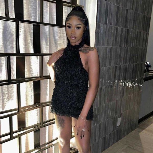 

furite summer backless halter sheath dress empire for women, Black;gray