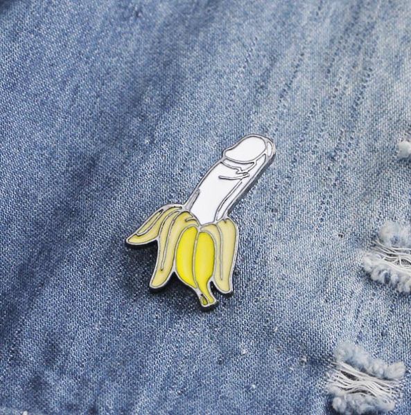 

fruit banana pins brooches hard enamel lapel pins backpack jackets bags accessories for men womn funny pins8155200, Gray