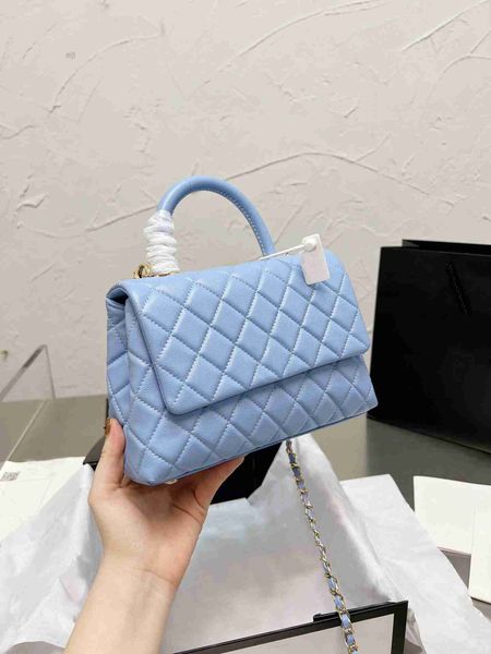 

new women luxury shoulder cc crossbody designer bags cf flap fashion lady handbag bag purse gold metal mediun lattice real leather black ser