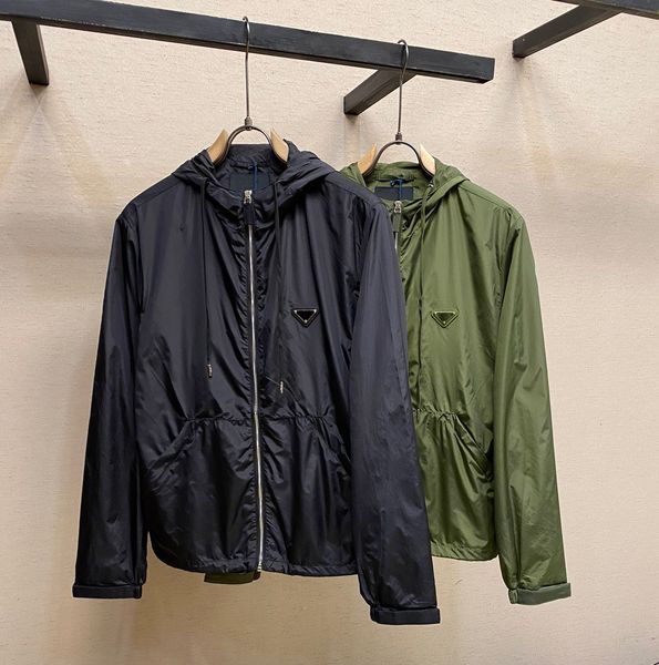 

men's jacket trench coat designer fashion luxury thin jacket coat letter inverted triangle men's and women's waterproof coat, Black;brown