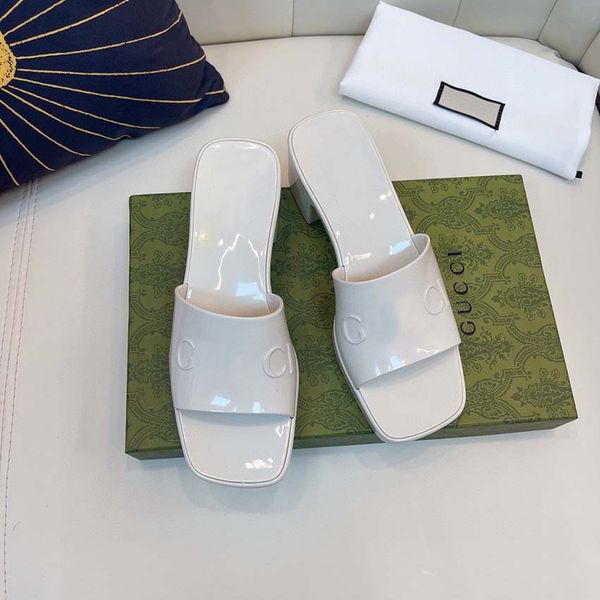 

designer sandals women's brand sandals designer slippers anti slip soft sole fashion new g series high heels jelly women's shoes, Black
