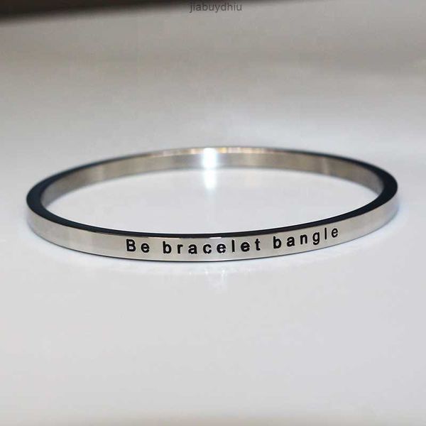 

wholesale au us ale stainless steel bracelets custom engraved be bangle bracelet, Silver