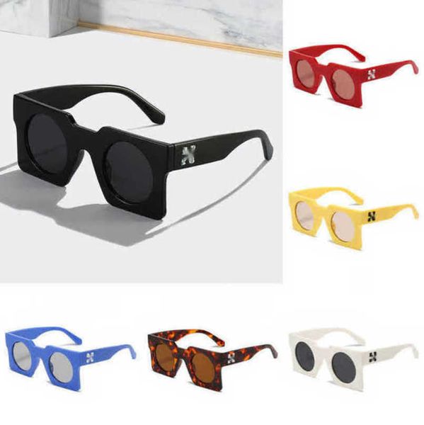 

fashion frames luxury offs sunglasses white brand sunglass men women arrow x round big frame trend sun glasses bright sports travel sunglass, White;black
