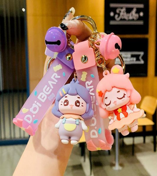 

cartoon keychain key buckle bag car handmade keychains man woman loves purse bags pvc fantastic career girl doll pendant accessori5668913, Silver