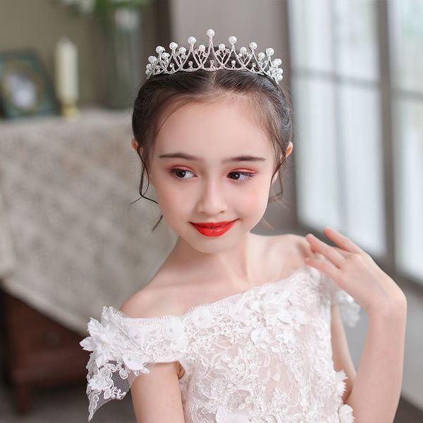 

bride pearl headband crown children's performance alloy headband dress accessories banquet party dress accessories ts-0113-a, Silver