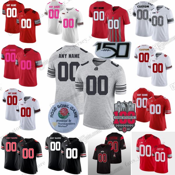 

custom s-6xl college ohio state buckeyes football jerseys deebo samuel shaq roland jadeveon clowney connor shaw jake bentley marcus teague i, Black