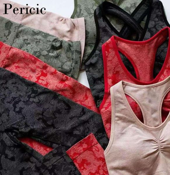 

yoga outfit adapt camo seamless set women fitness gym clothing high waist leggings racer back sport bra sports suit femme sportswe7640698