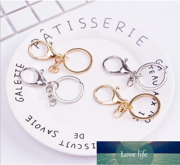 

keychain 10pcslot key chain key ring rhodium gold hook buckle round split keyring keychain accessories jewelry making whole7971473, Silver