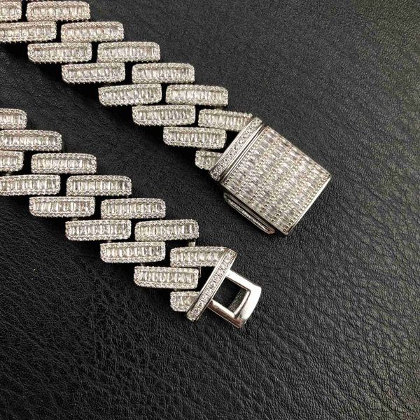 

iced crystal stick cut 5a necklace jewelry necklace, Silver