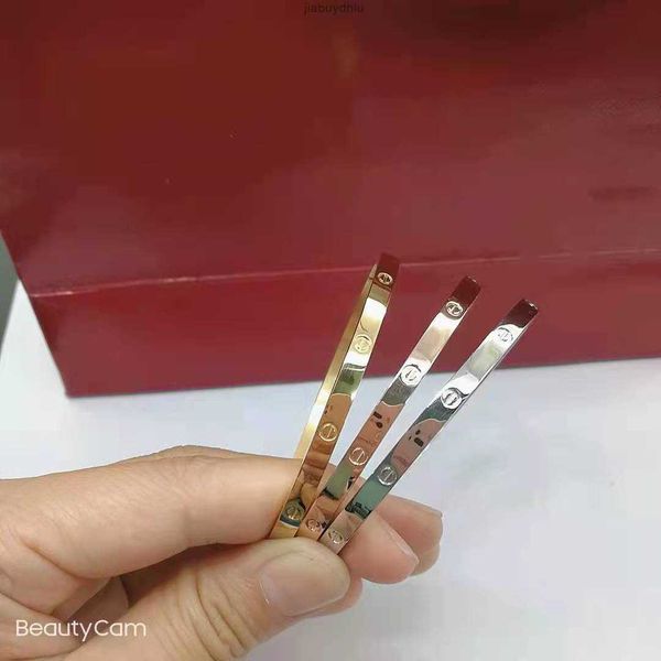 

european and american trend three ring 316 stainless steel screw buckle bracelet, Silver