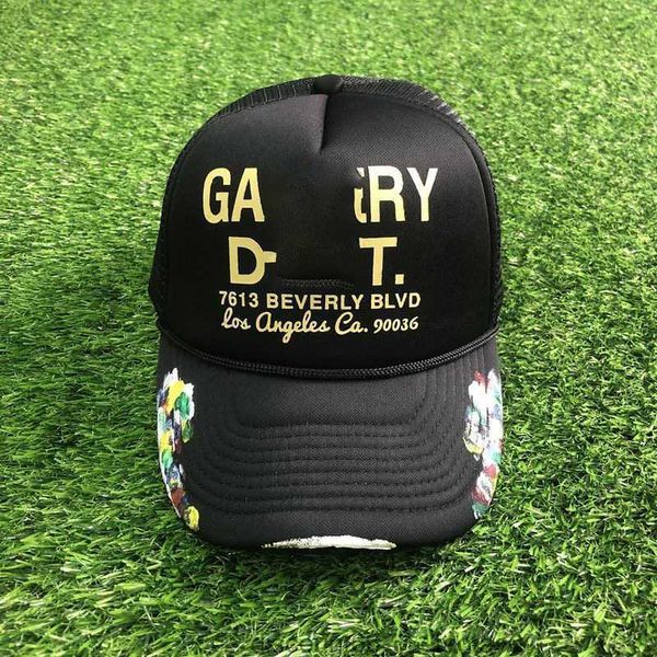

designer galleryes caps ball capsamerican dept letter lanvins hat gp graffiti mesh truck driver high profile trendy baseball cap blue fashio, Blue;gray