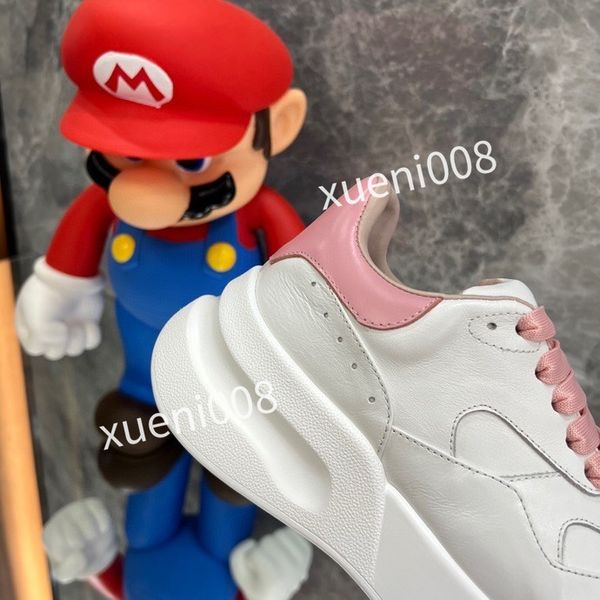 

new woman fashion quality casual shoes heel leather lace-up sneaker running trainers letters flat printed sneakers2023, Red;white