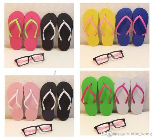 

mix colors girls women pink black flip flops with tags sandals beach slippers shoes summer soft sandalias beach slippers 2 paris6129635