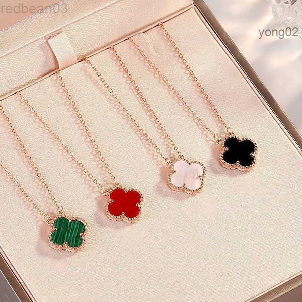 

2023 designer necklace fashion flowers four-leaf clover cleef pendant necklaces 14k gold jewelry, Silver