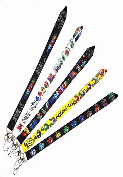 

20pcs amongus game new cartoon neck strap lanyards badge holder rope pendant key chain accessories gift8167518, Silver