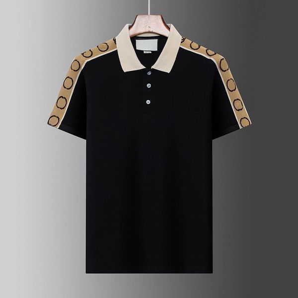 

5a 2021ss designer polo shirts men luxury polos casual mens t shirt snake bee letter print embroidery fashion high street man ggtee, White;black