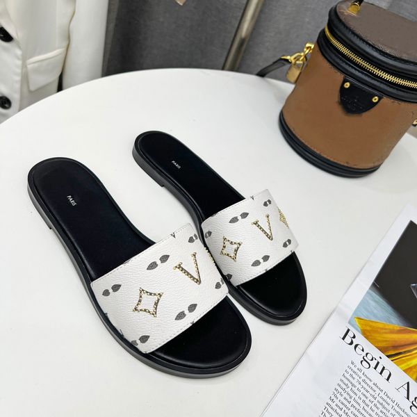 

designer slides women man slippers luxury sandals brand sandals real leather flip flop flats slide casual shoes sneakers boots by brand s330, Black