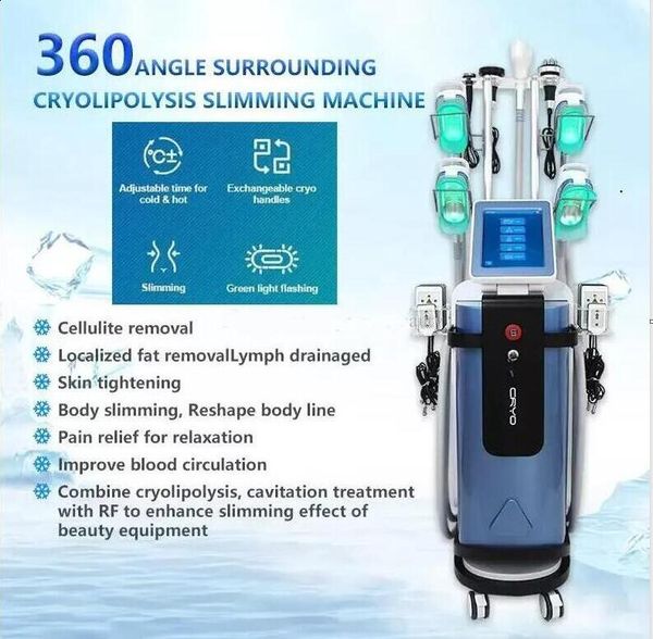 

2023 new slimming cryotherapy machine weight loss 360 body contouring cryolipolysis ultrasonic vacuum lipo weight loss laser fat ing beauty