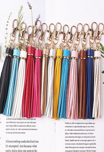 

leather tassels keychain rings circle pu leathers tassel for women keychain bulk lanyard key chain holder9714496, Silver