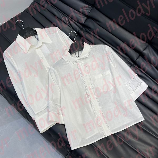 

women white shirt embrodery letter long sleeve blouses casual thin short shirts