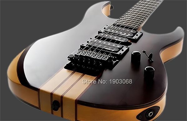 

6-string mahogany electric guitar, through neck, floyd rose, through neck