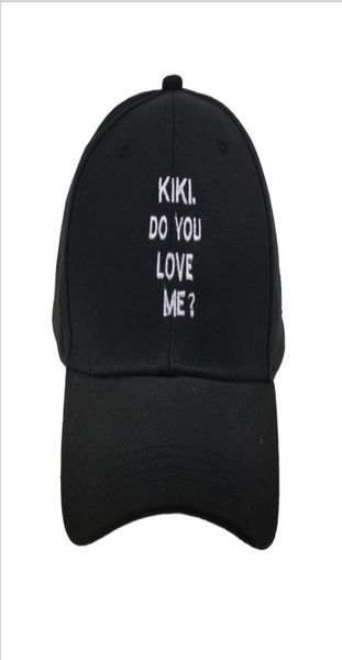 

foreign letter kiki do you love me cap embroidered cotton baseball cap6805730, Black;white