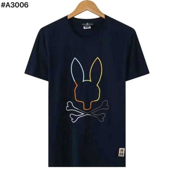 

men's psycho bunny short t-shirt colorful skull rabbit round neck european and american street fashion couple t m-xxxl #01kch8 2vk1x, White;black