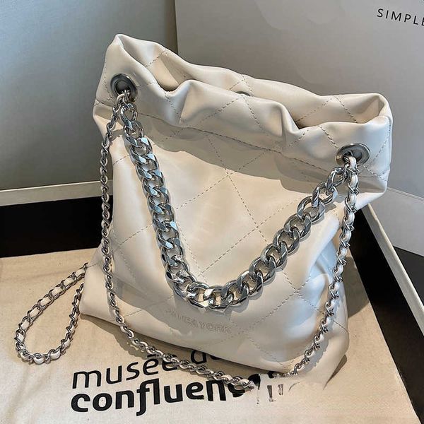 

2023 new lingge chain women's large capacity senmeng summer small and popular one shoulder crossbody bucket bag