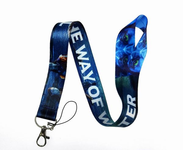 

designer keychain avatar way of water lanyards keychain clear anime printed webbing key chain mobile phone neck straps keyring accessories, Silver