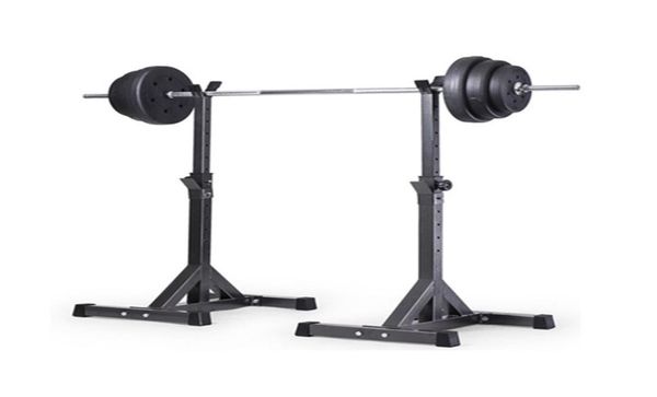 

new2pcs adjustable rack standard solid steel squat stands barbell5580672
