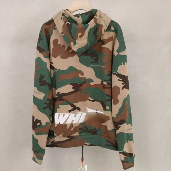 

OFFs designer hoodie mens sweatshirt camouflage letter embroidery cotton hoodies American hip-hop men women hoodie high quality oversize zipper jacket tops hoodie, Army green
