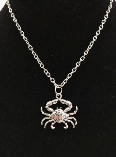 

fashion 5pcs lot antique silver big crab sea crab pendants necklaces charm fashion women jewelry holiday charms jewelry 5687578