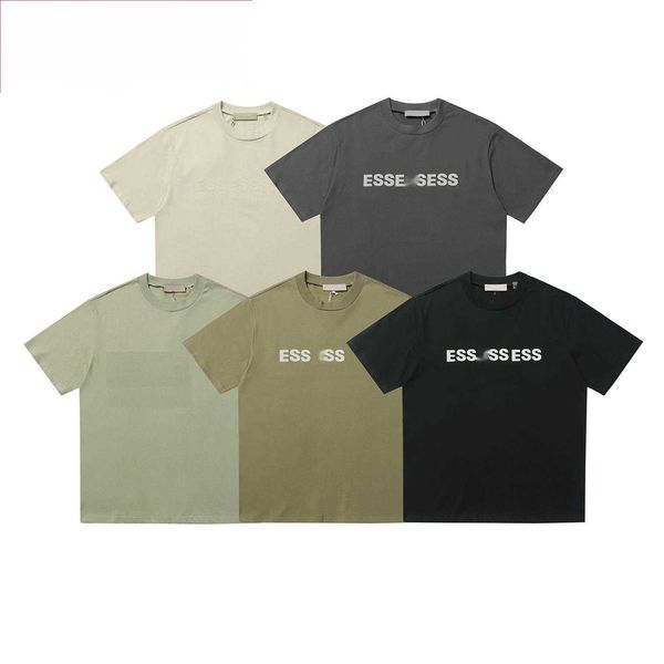 

designer shirts essent t shirt street casual essentail tshirt loose men women summer luxury shorts essen tshirts chest print tees essentiel, White;black